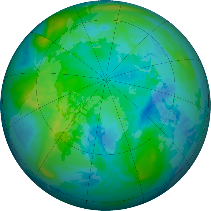 Arctic ozone map for 16 October 2001